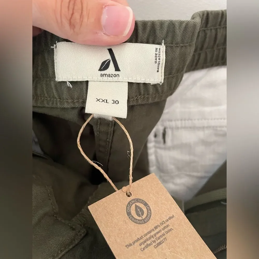 Amazon Men's Dark olive Chinos - Picture 4 of 8